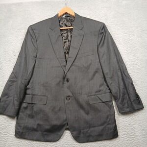 Jos. A. Bank Signature Platinum Blazer Men's 46R Gray 100% Wool Italy Fabric